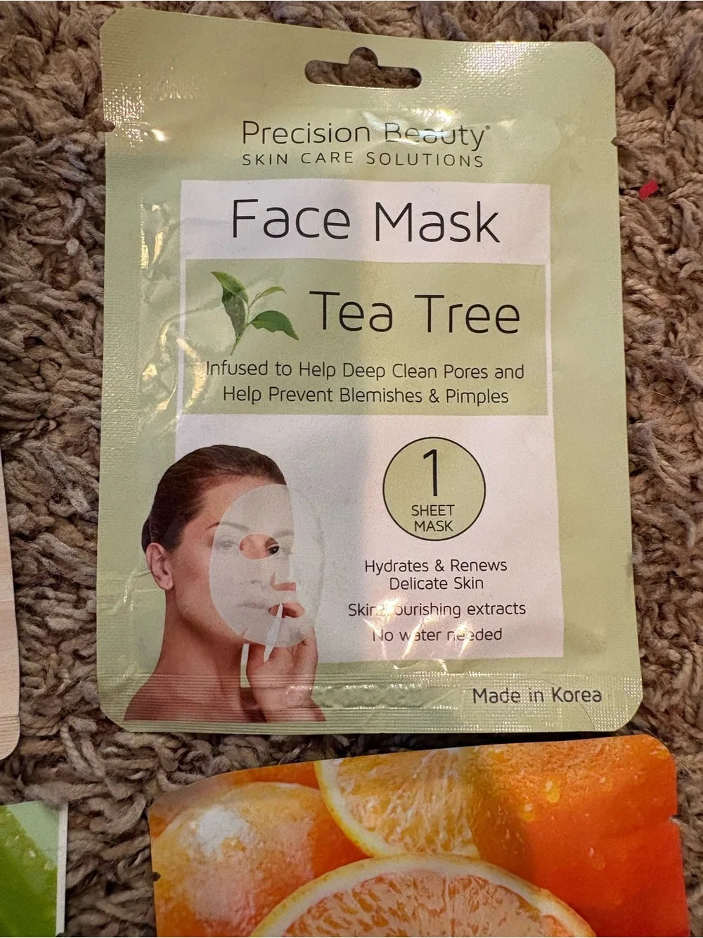 Assorted Women’s Sheet Face Masks - Hydrating Pineapple, Honey & Aloe Varieties
